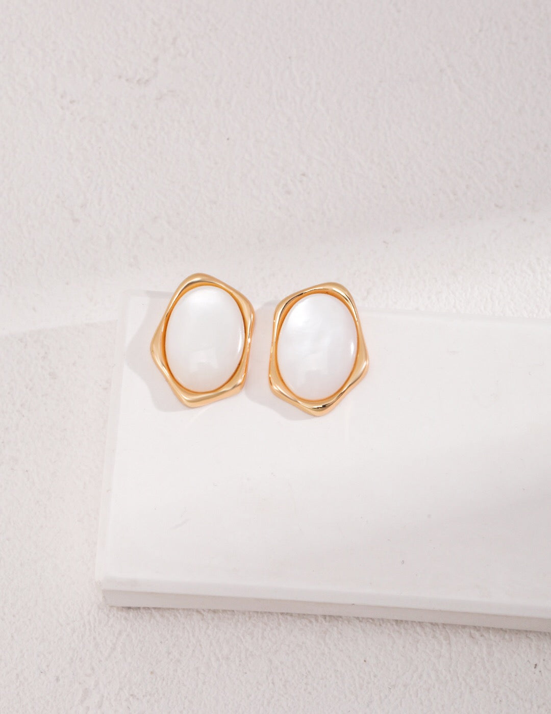 Mother Of Pearl Stud Earrings