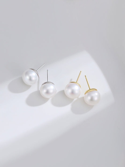 Pure Freshwater Pearl Stud Earrings