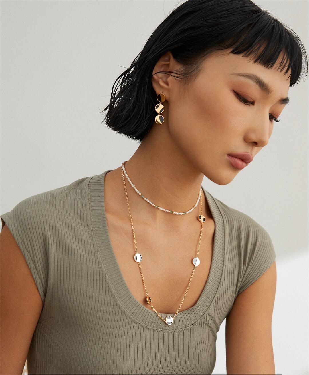 Green Strawberry Crystal Pearl Necklace