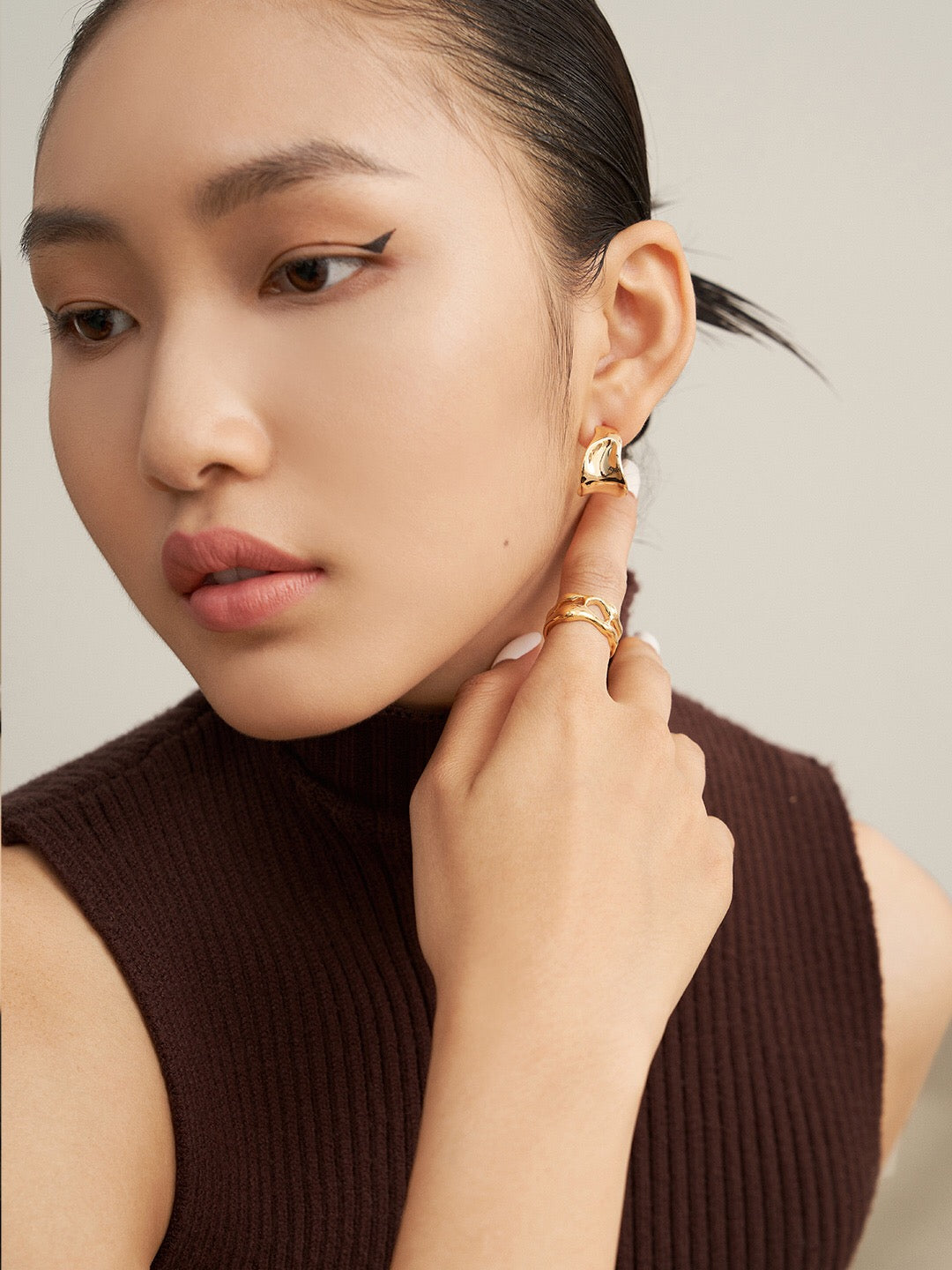 Irregular Concave Convex Earrings
