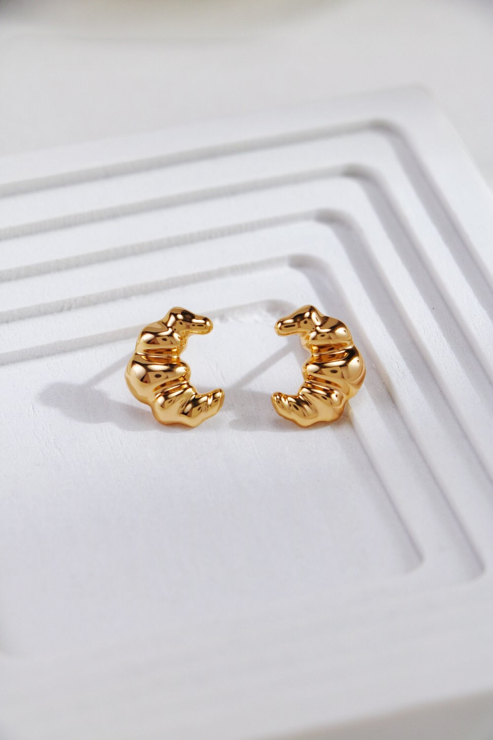 Minimalist Croissant Stud Earrings