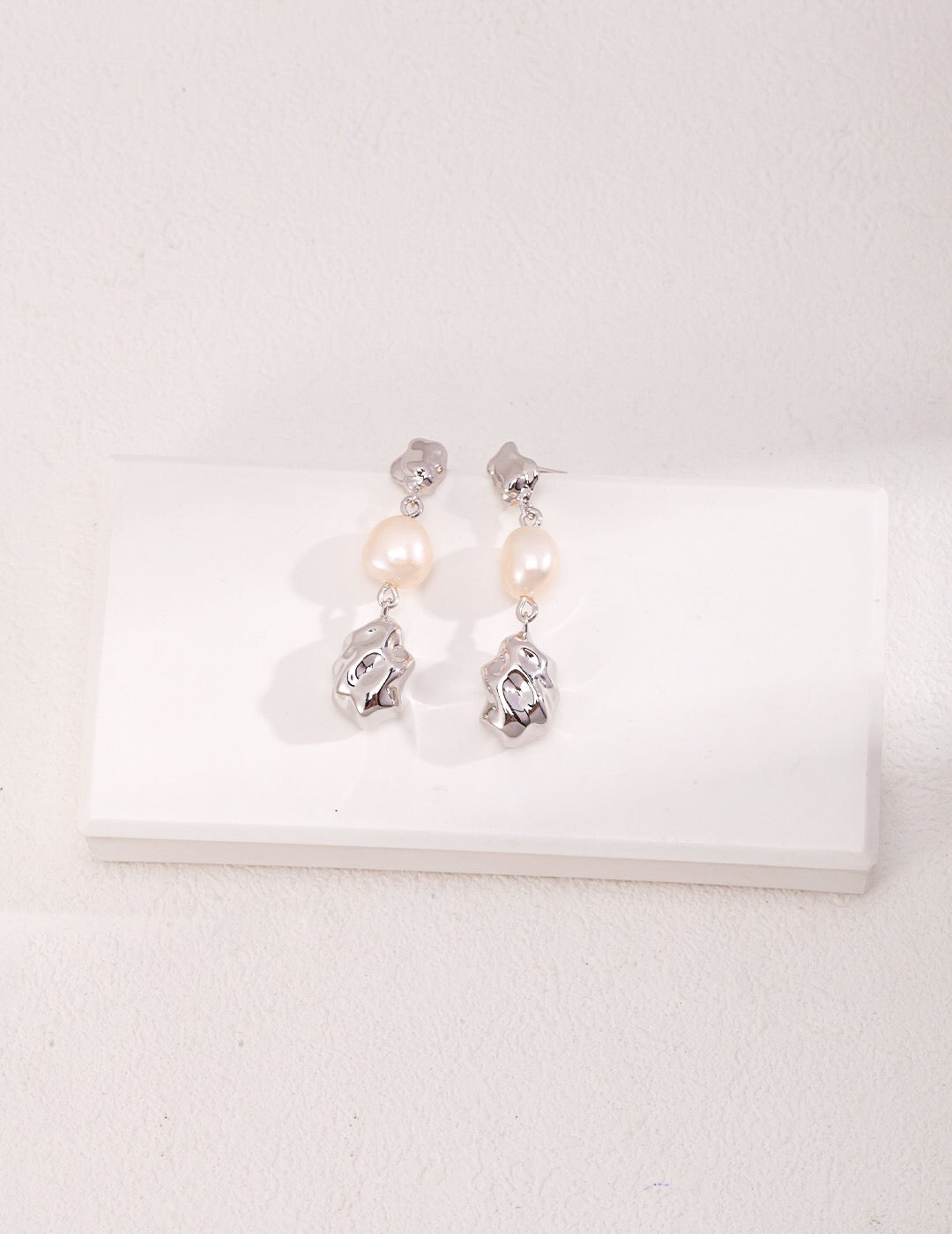 Hand carved Style Pearl Earrings