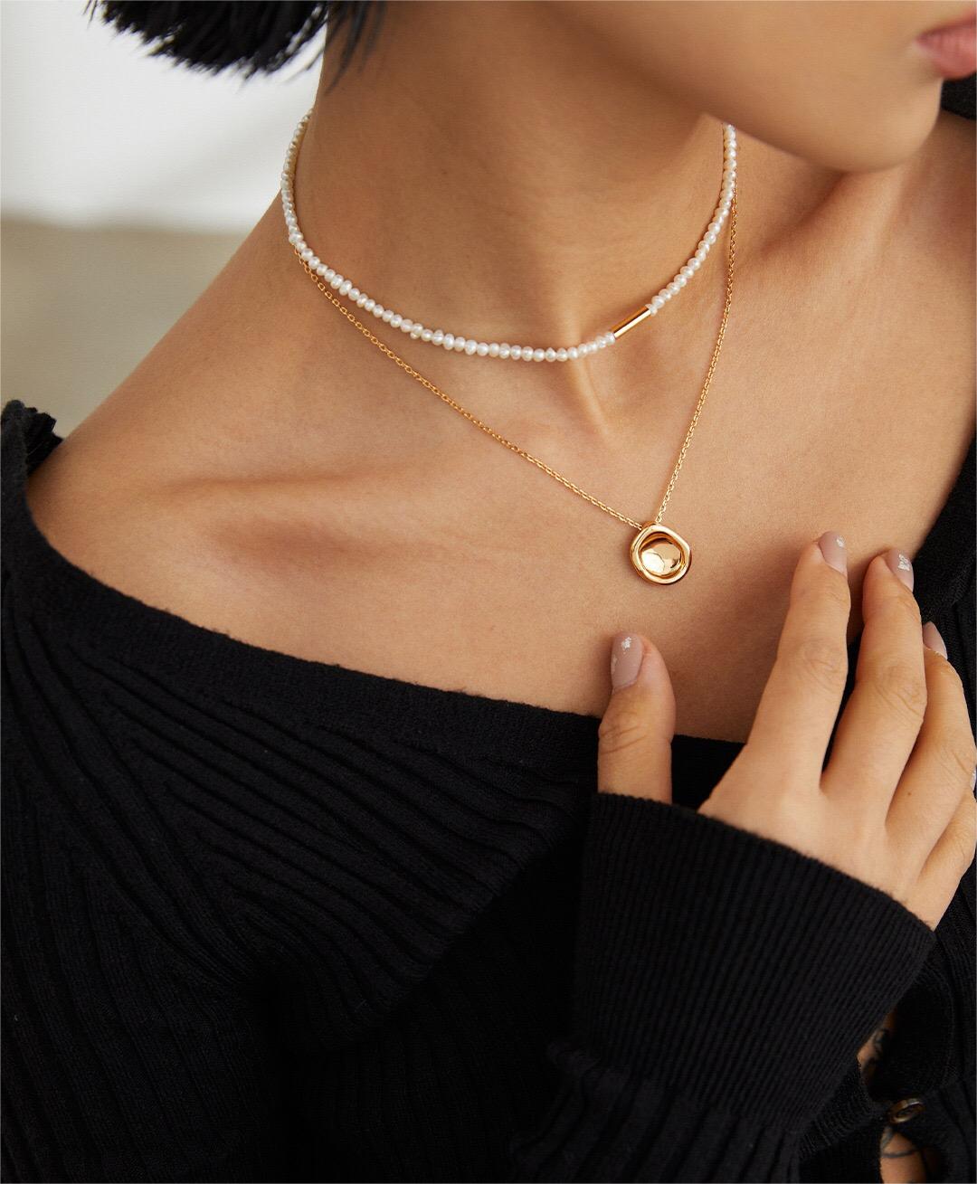 Small Potato Pearl Necklace