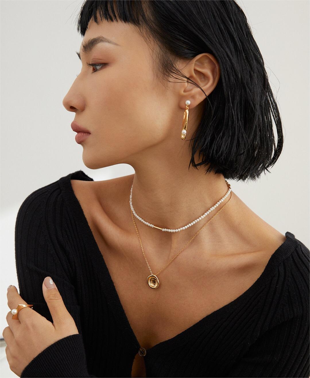 Small Potato Pearl Necklace