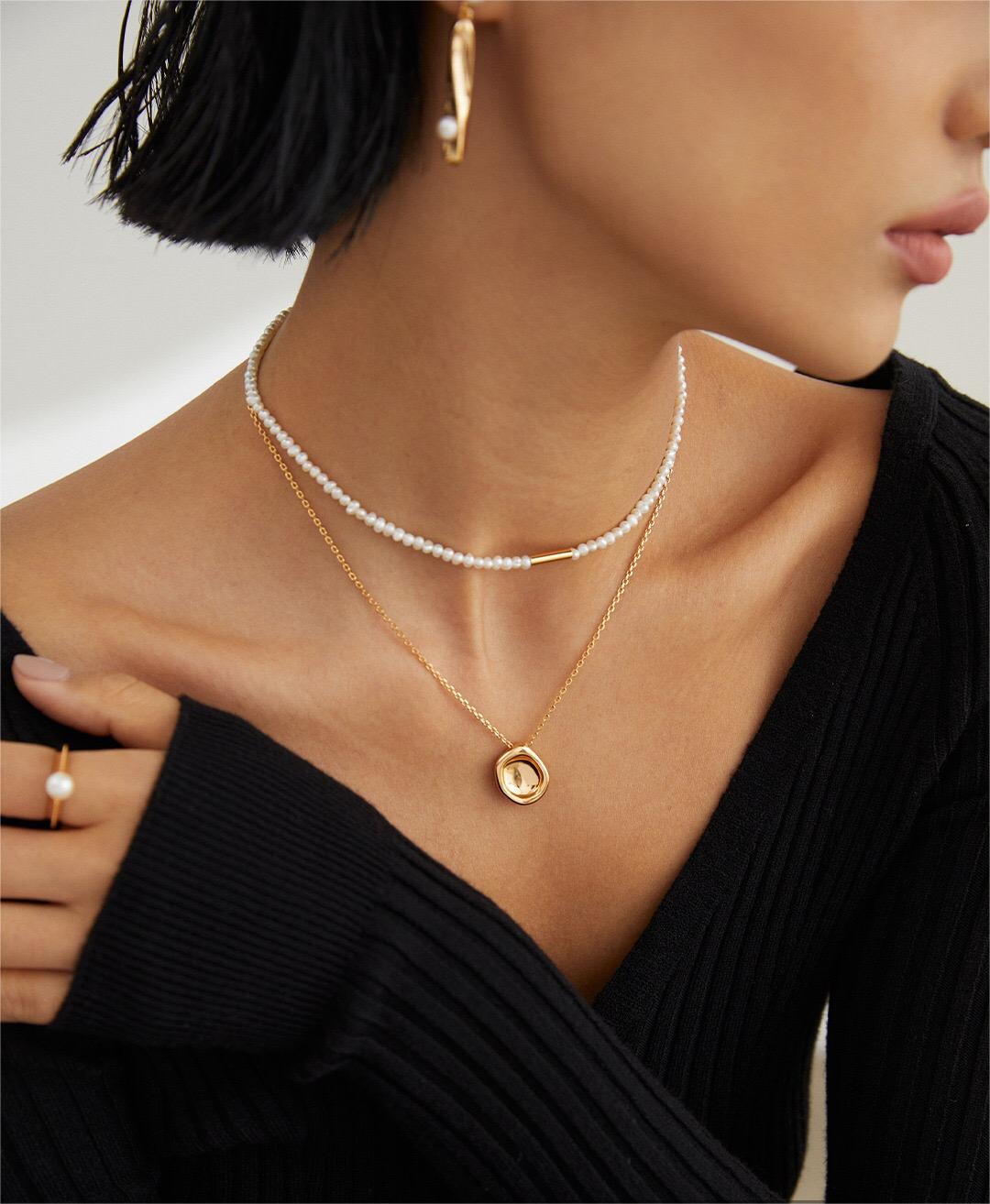 Small Potato Pearl Necklace