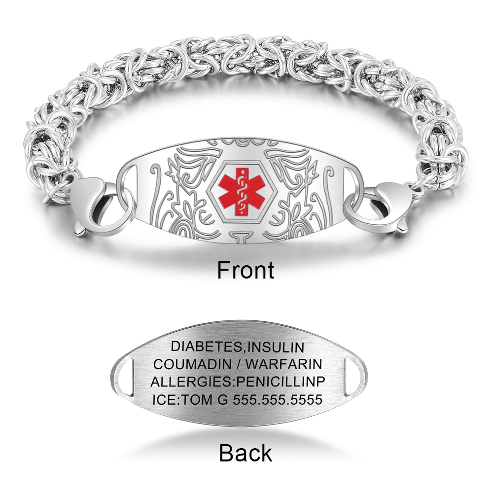 Engraving Stainless Steel Medcial Bracelet