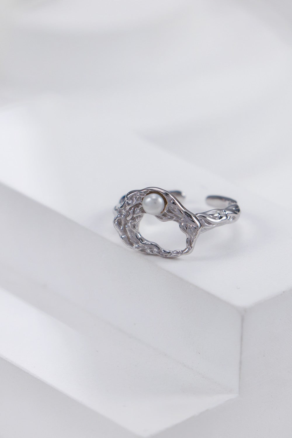 Liquid Metal Pearl Ring