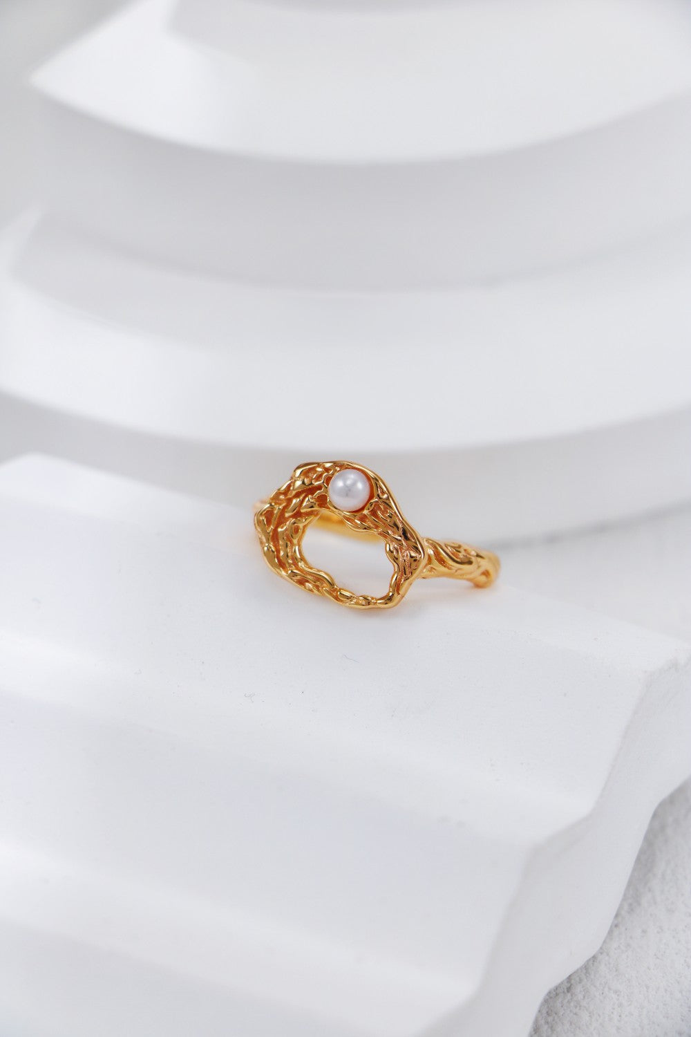 Liquid Metal Pearl Ring