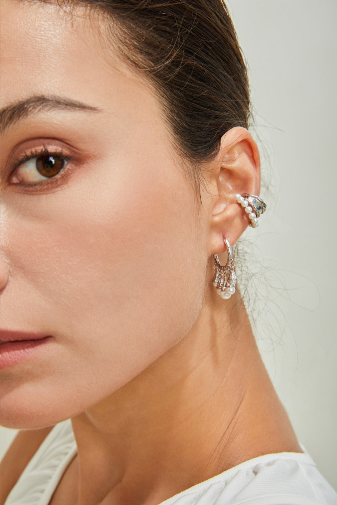 Minimalist Shell Beads Earrings
