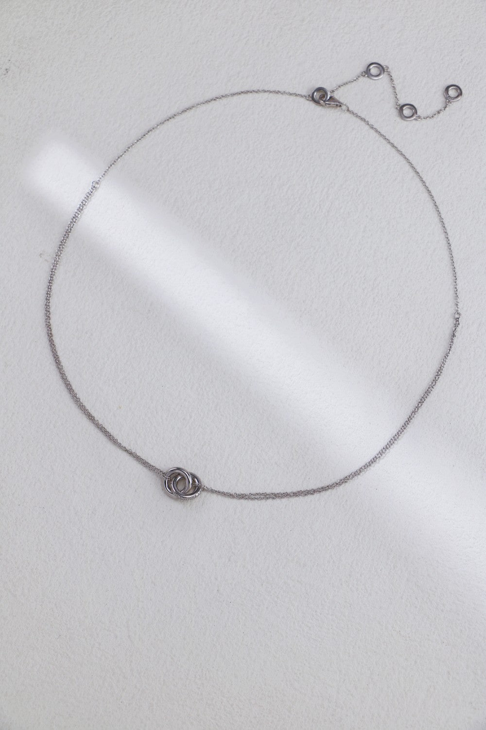 Double Circle Zircon Necklace