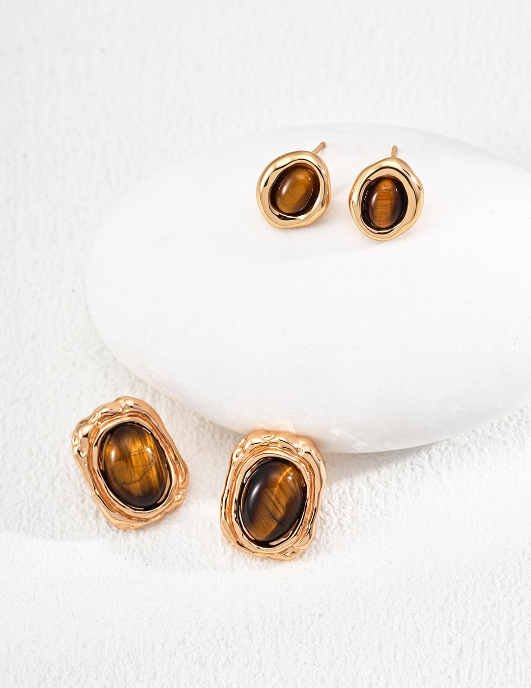 Natural Tiger Eye Earrings