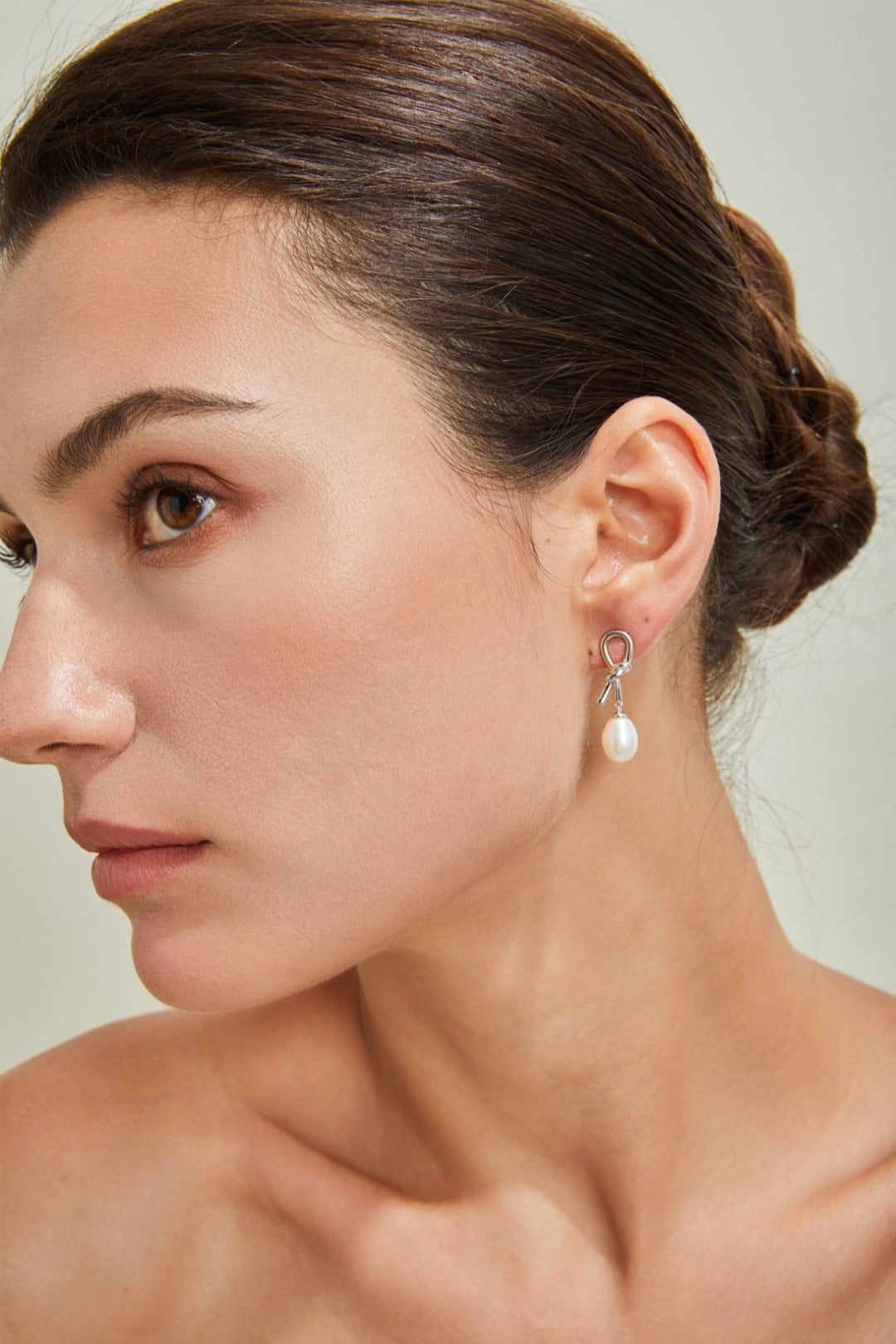 Ruyi Knot Pearl Earrings