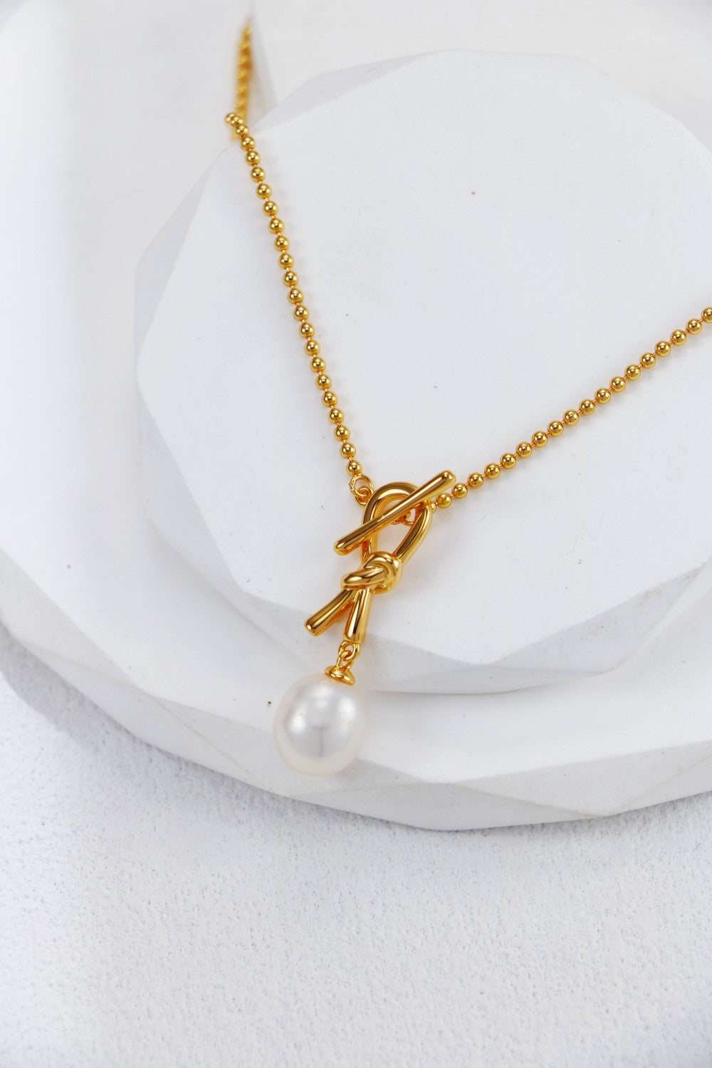 Ruyi Knot Pearl Necklace