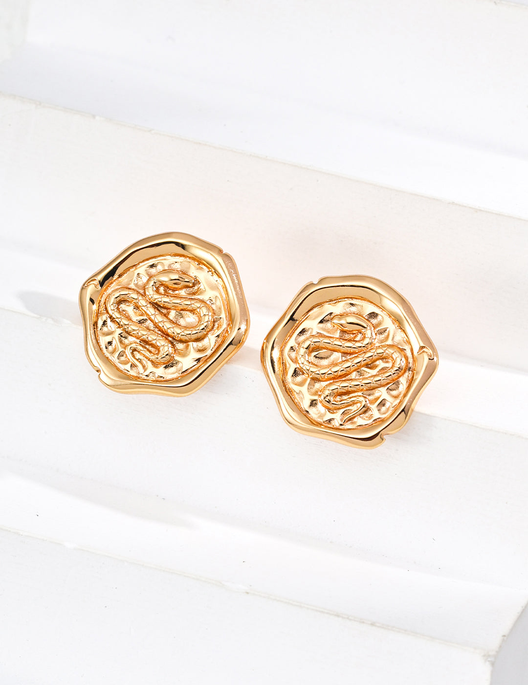 Vintage Chinese Snake Year Earrings