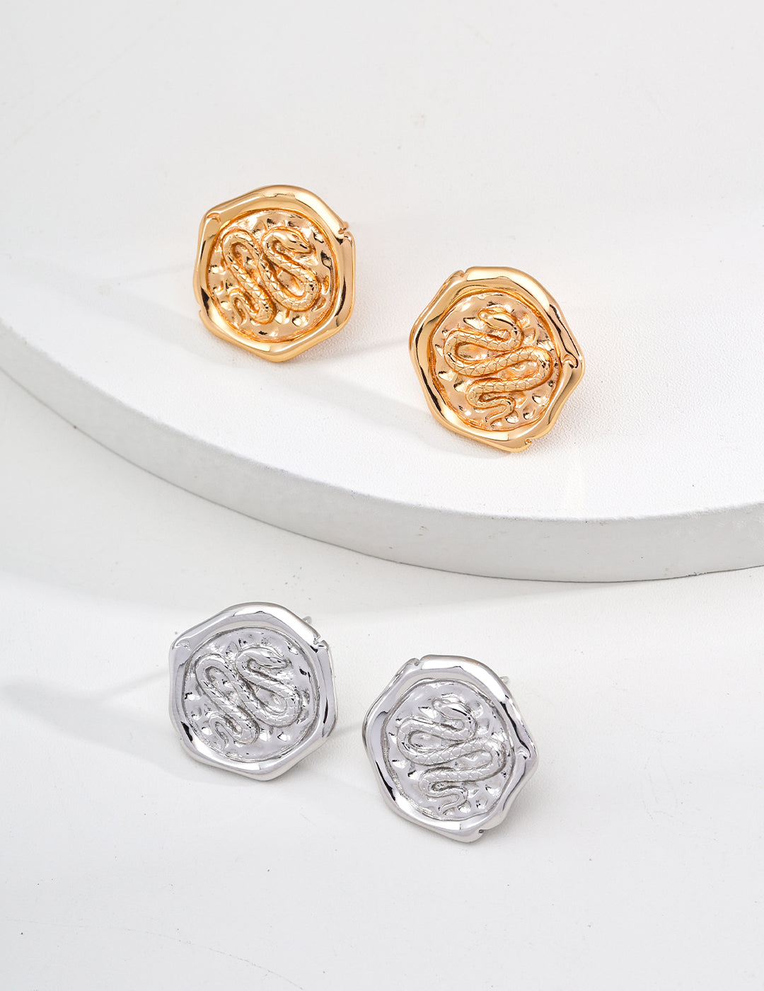 Vintage Chinese Snake Year Earrings