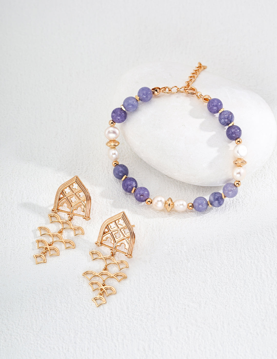 Natural Pearl With Kunzite Bracelet