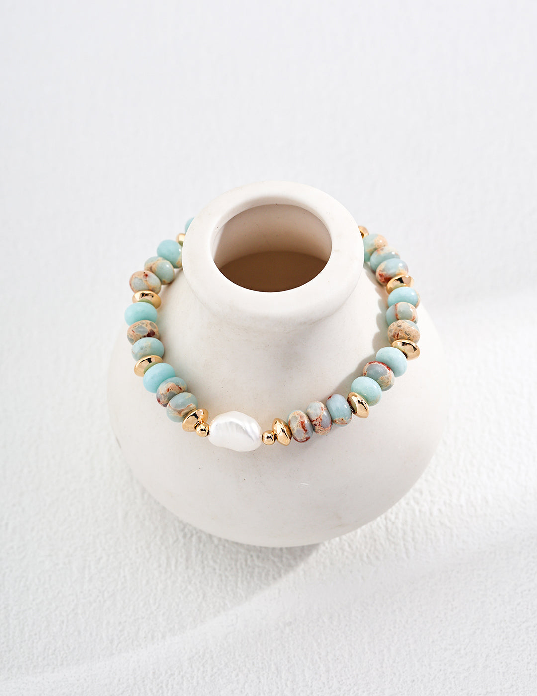 Natural Pearl Shoushan Stone Bracelet