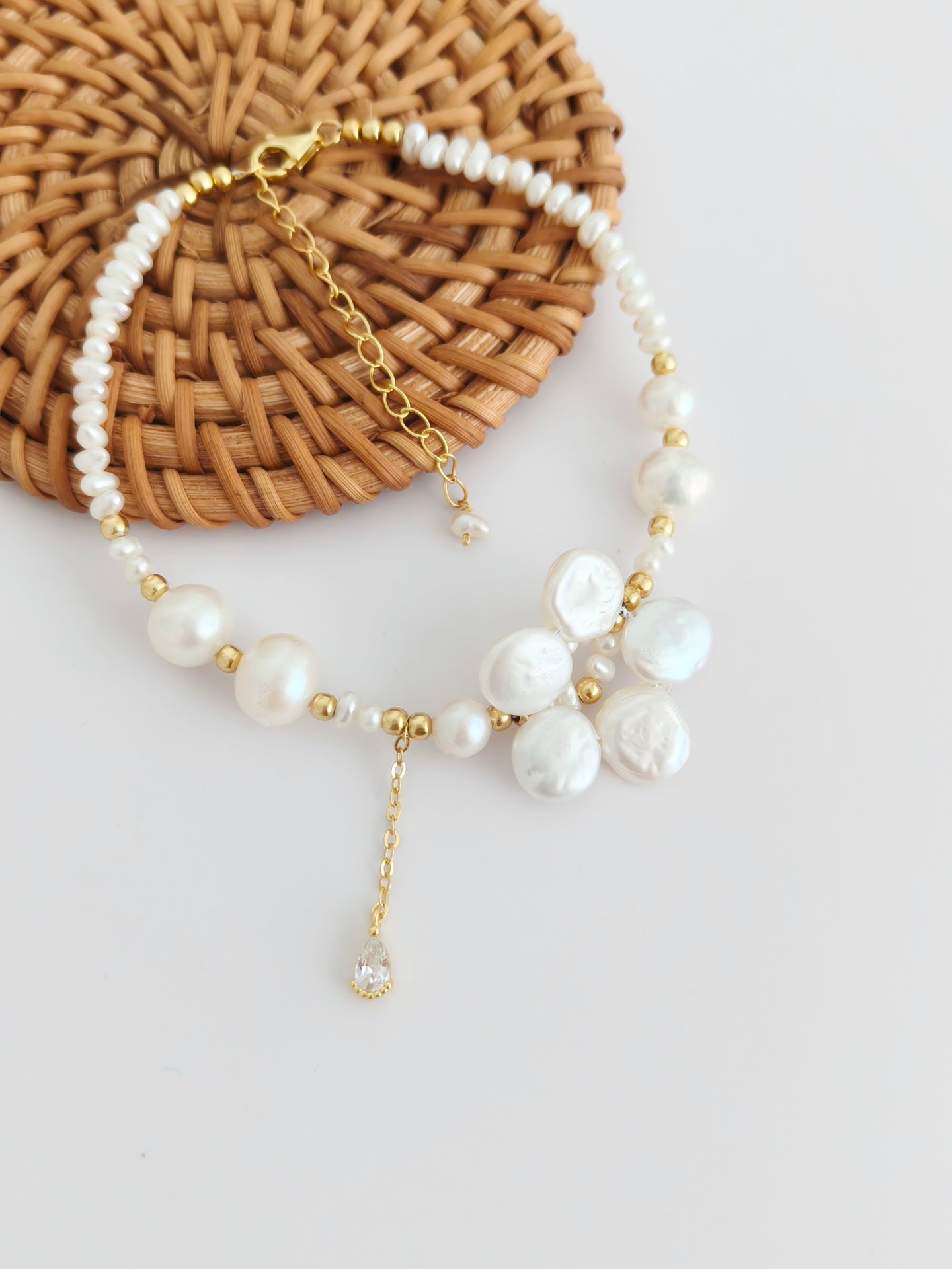 Natural Baroque Pearl Petal Bracelet