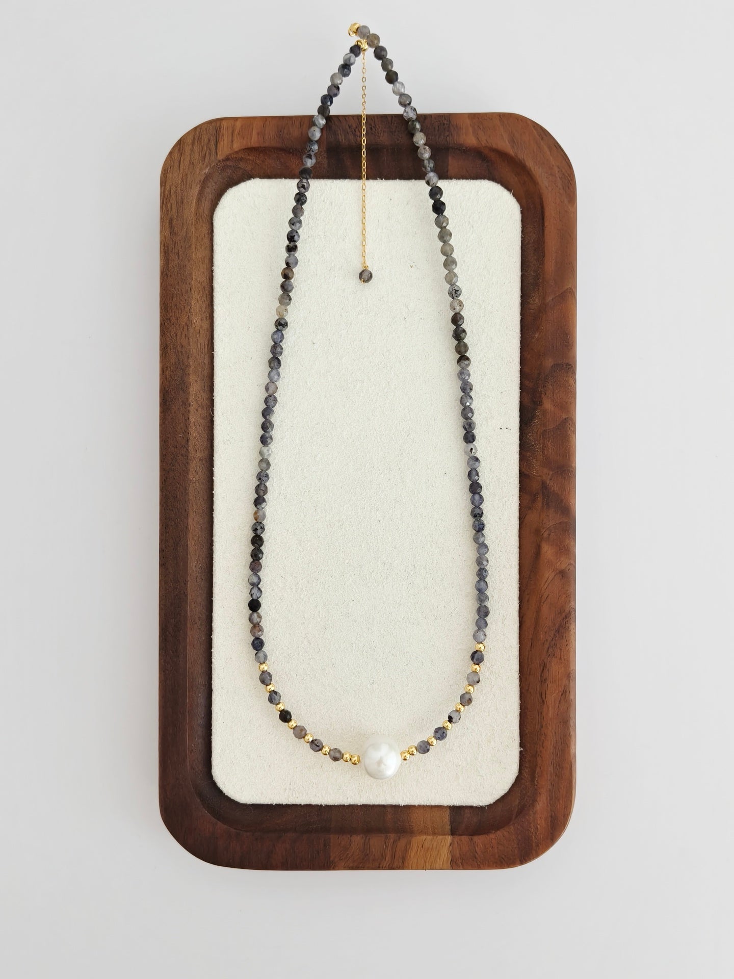 Pearl and Iolite Necklace