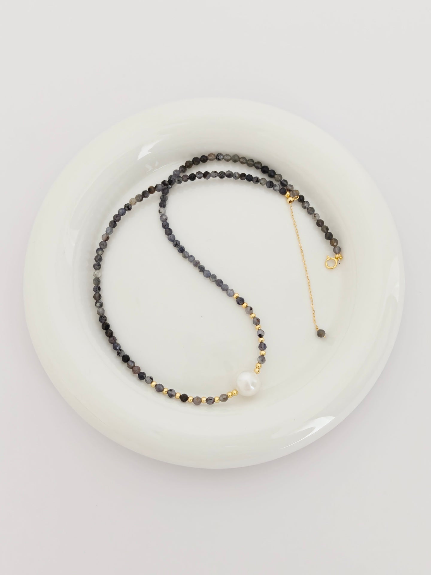 Pearl and Iolite Necklace