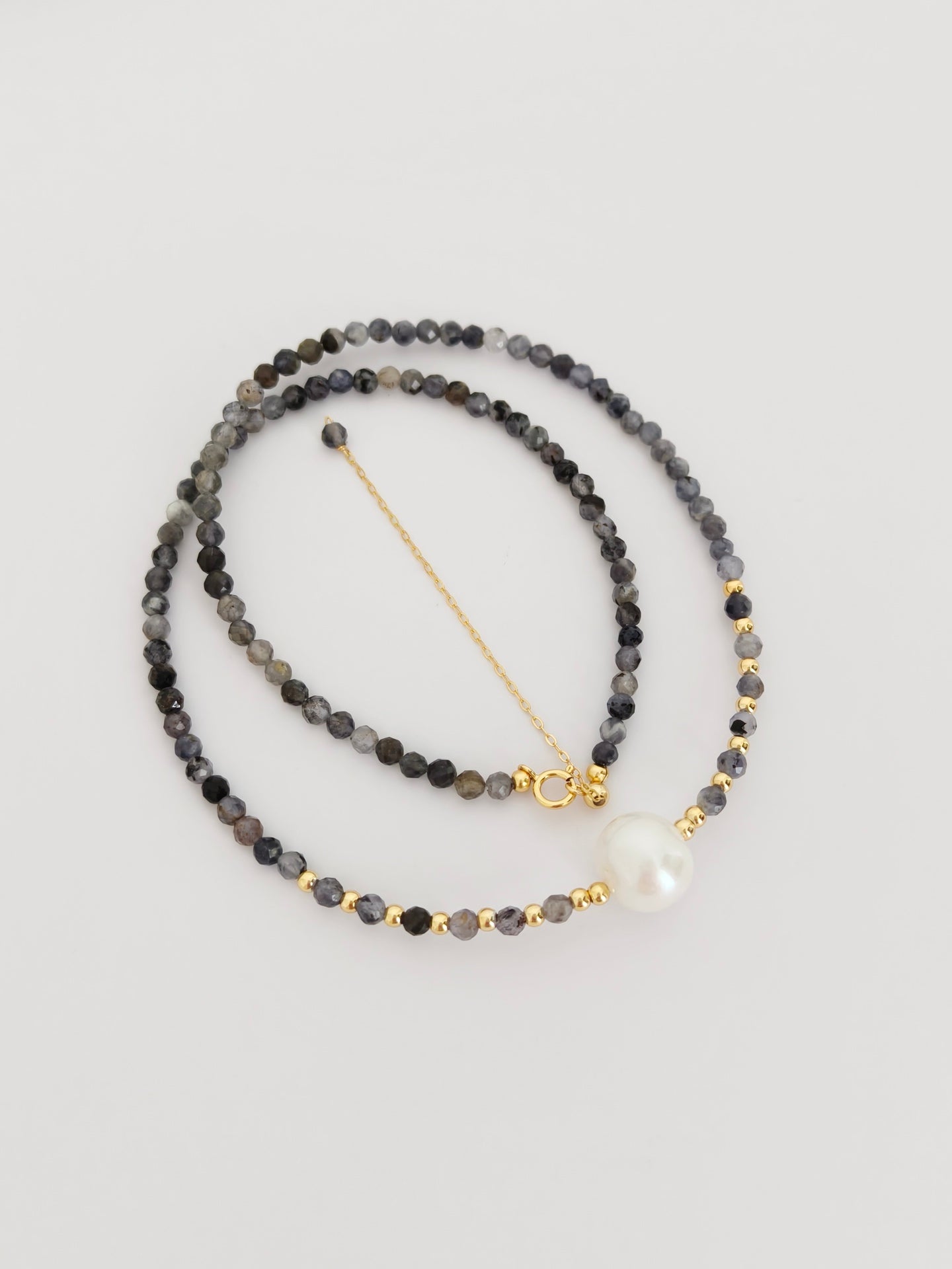 Pearl and Iolite Necklace