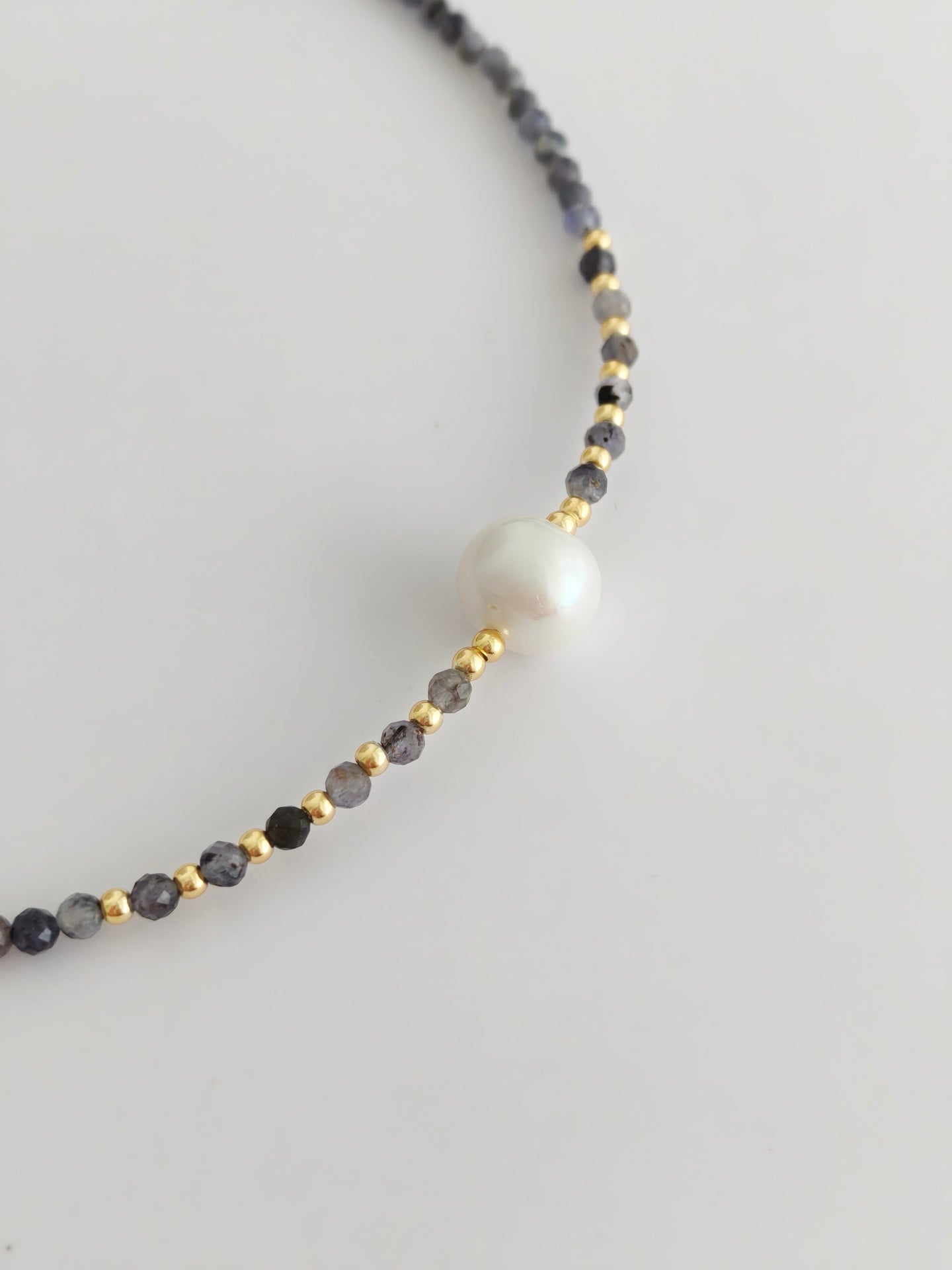 Pearl and Iolite Necklace