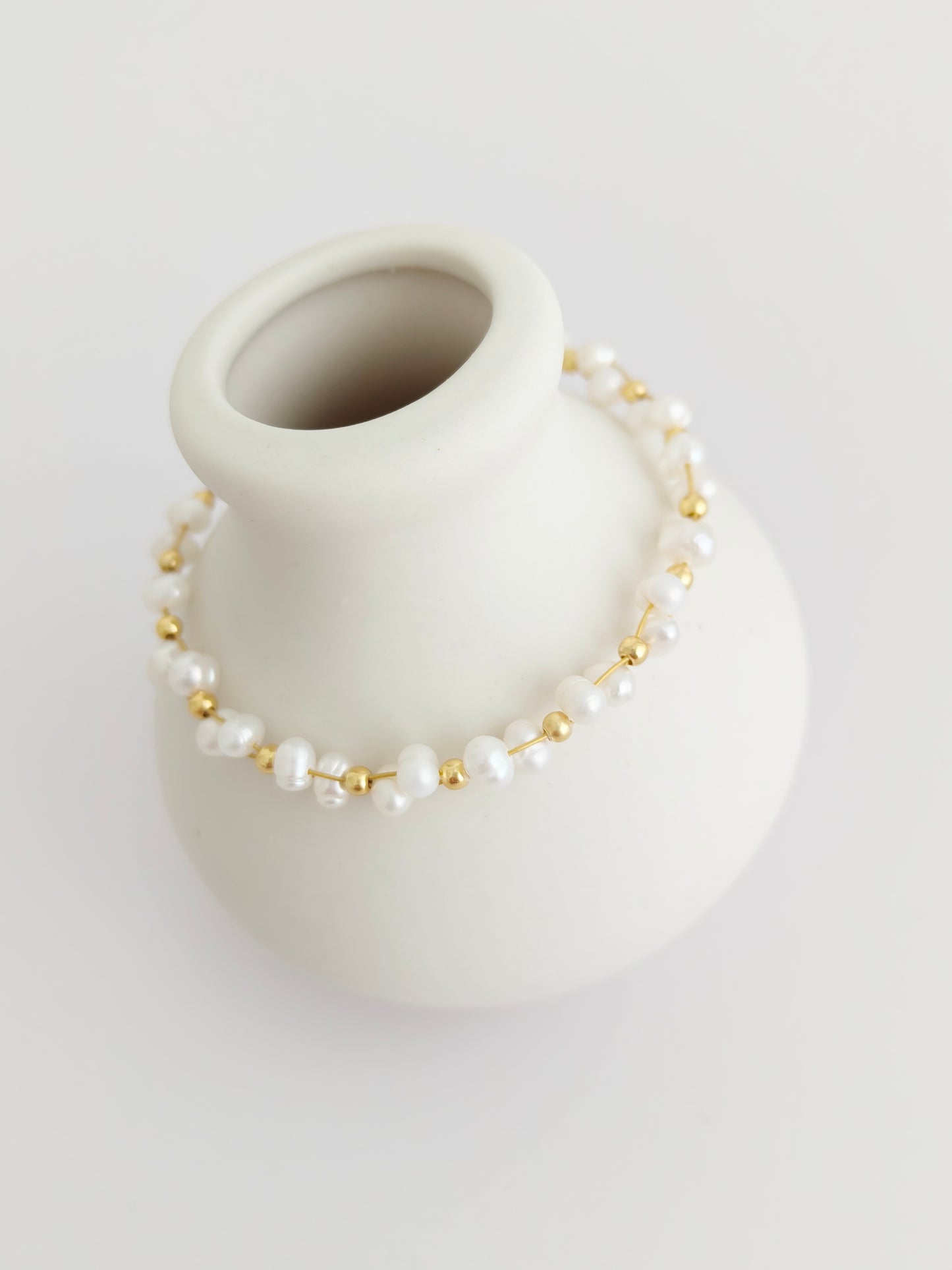 Baby's Breath Pearl Bracelet