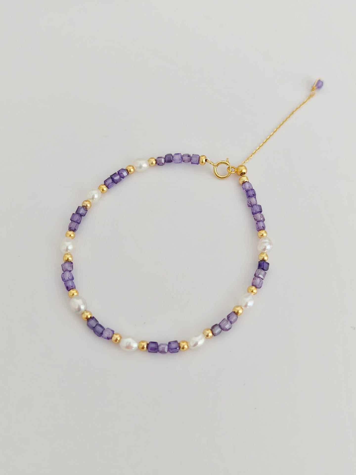 Natural Pearl Zircon Bracelet