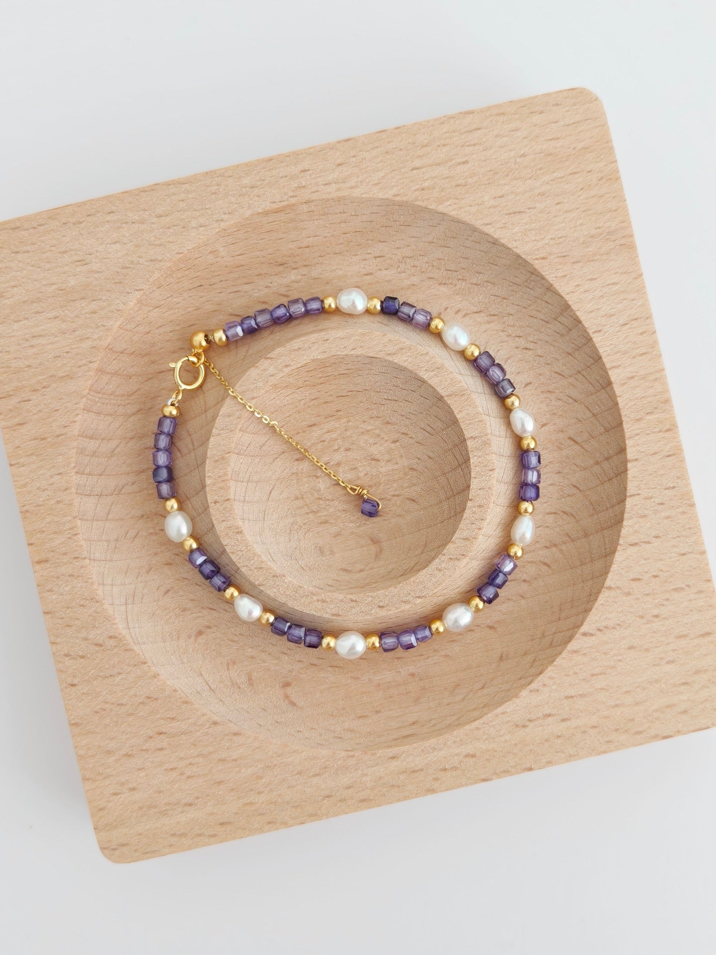 Natural Pearl Zircon Bracelet