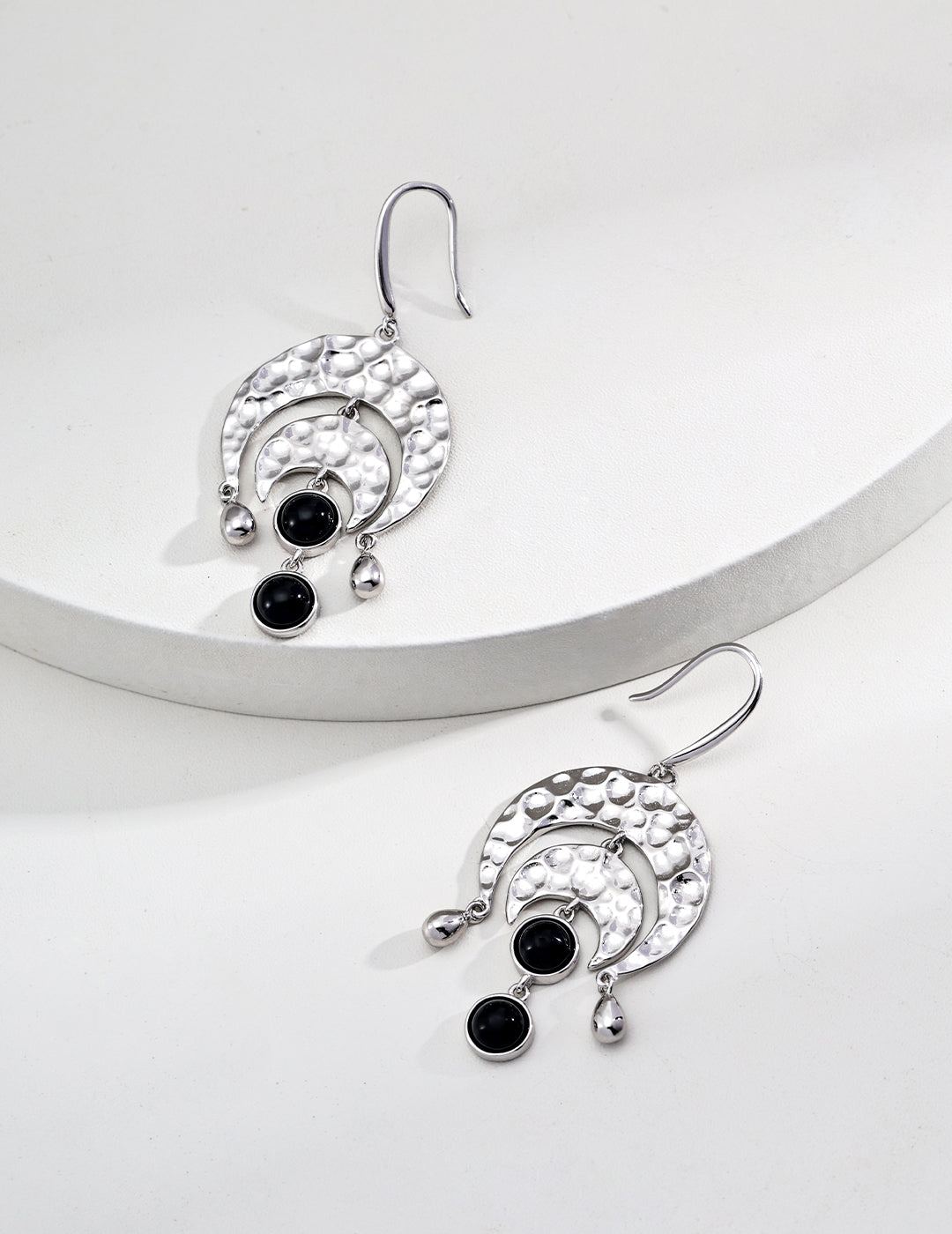Black Onyx Vintage Earrings