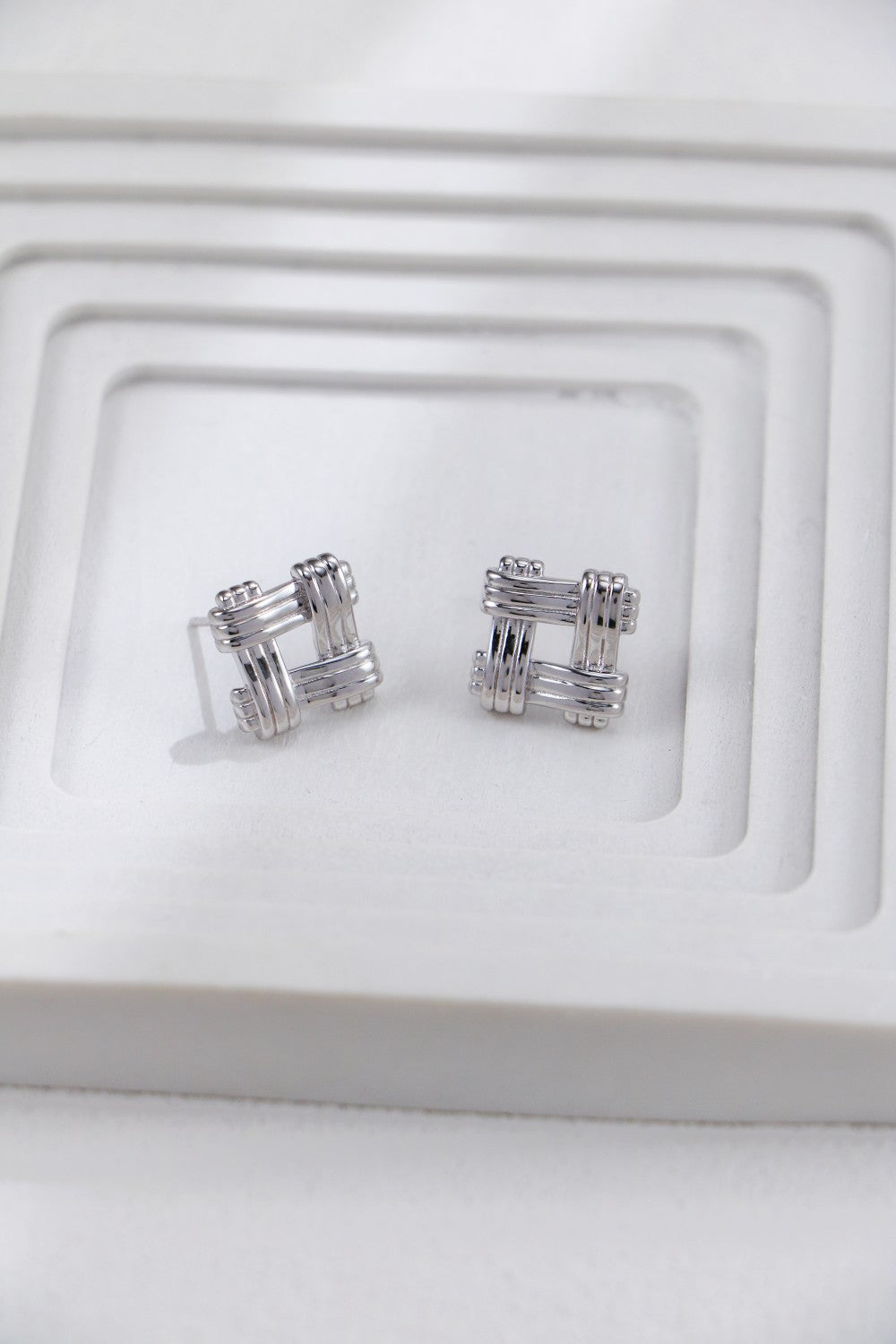 Square Woven Style Earrings