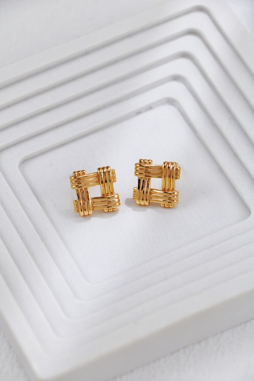 Square Woven Style Earrings