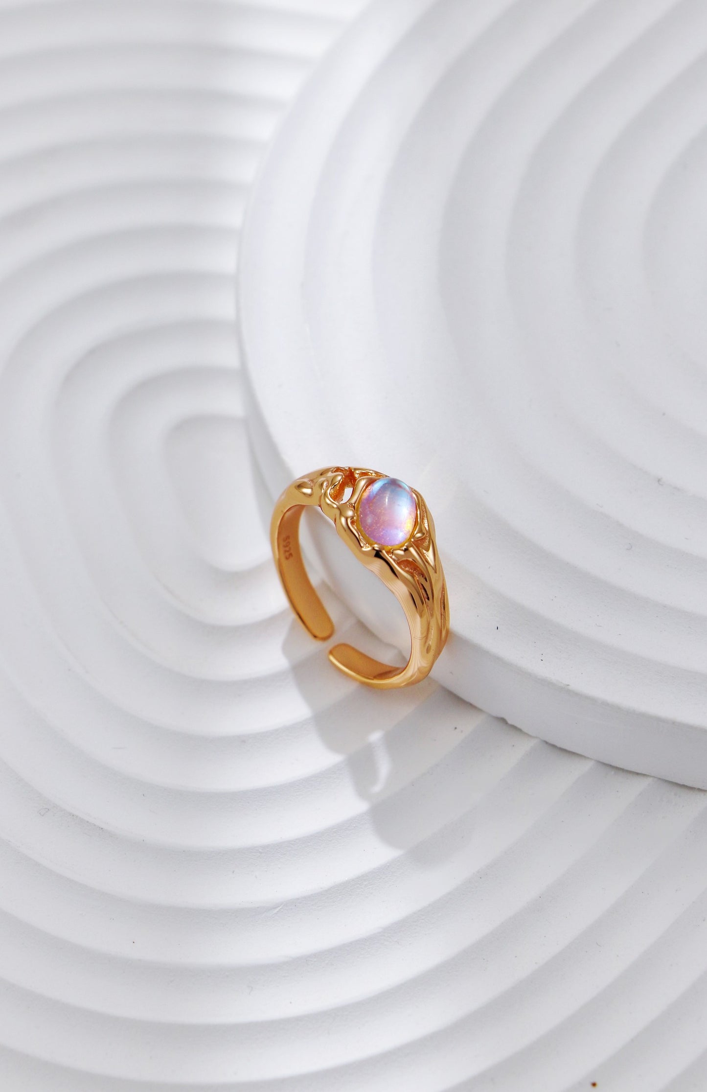 Minimalist Moon stone Ring
