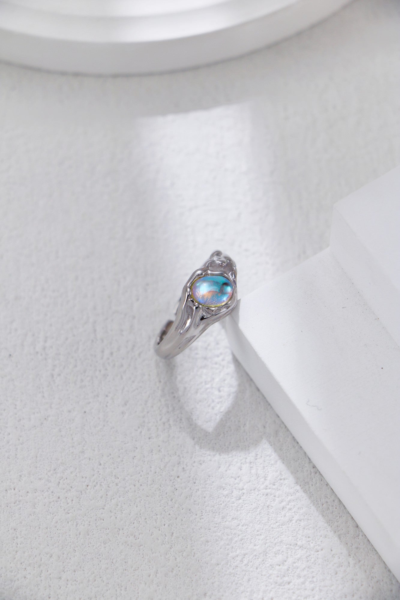 Minimalist Moon stone Ring