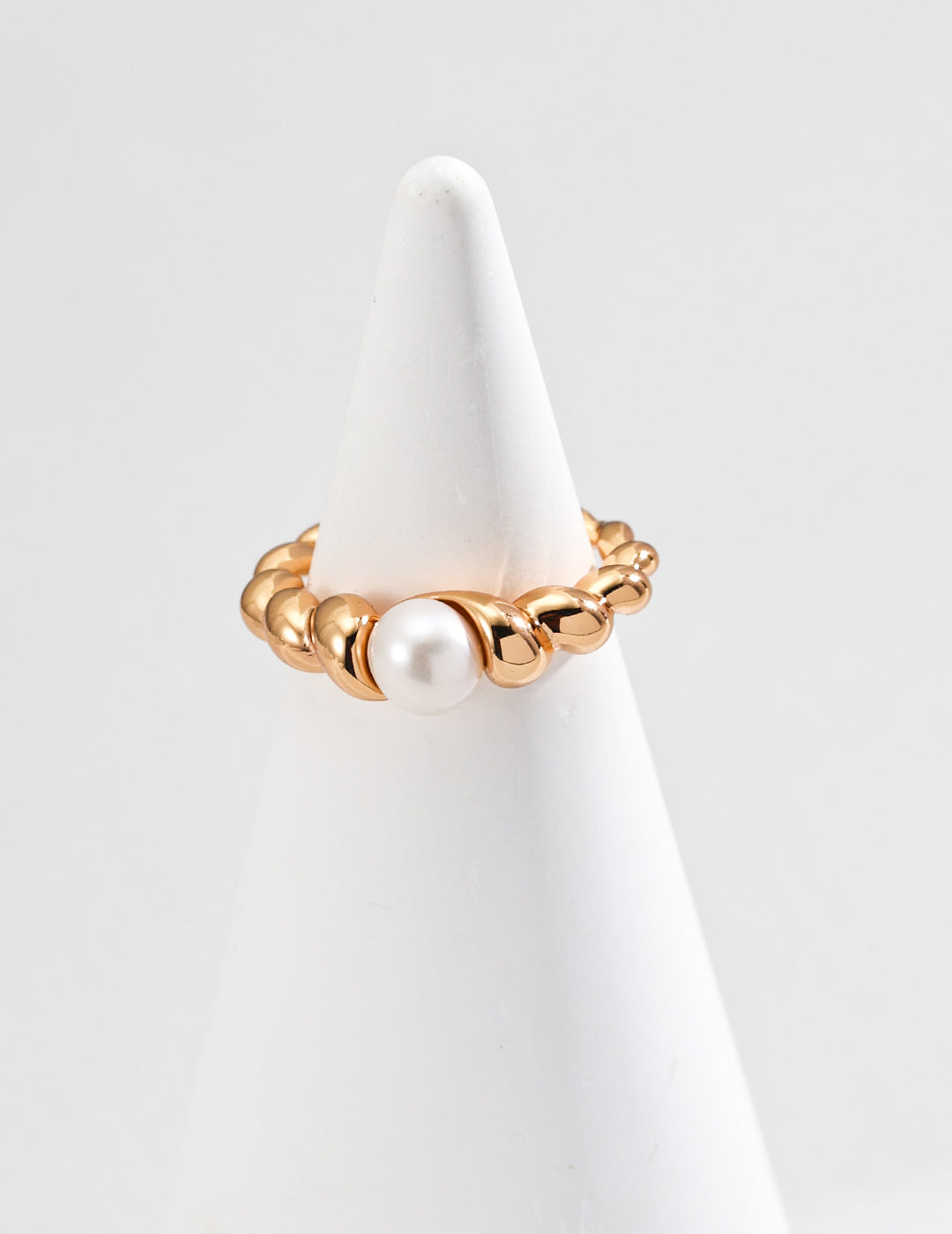 Braided Design Natural Pearl Ring