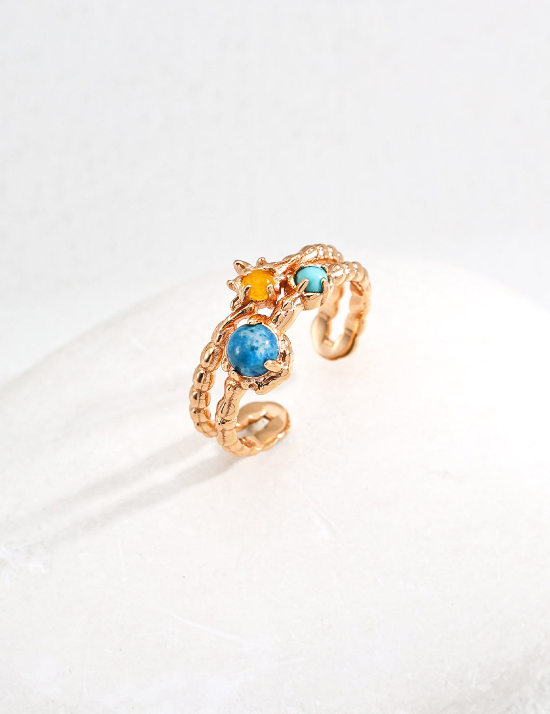 Synthetic Turquoise Open Ring