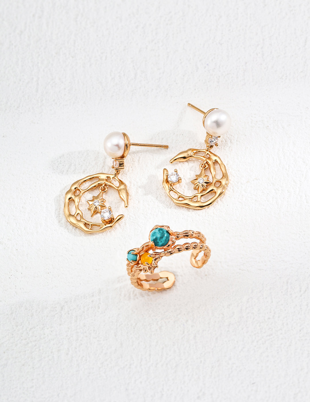 Synthetic Turquoise Open Ring