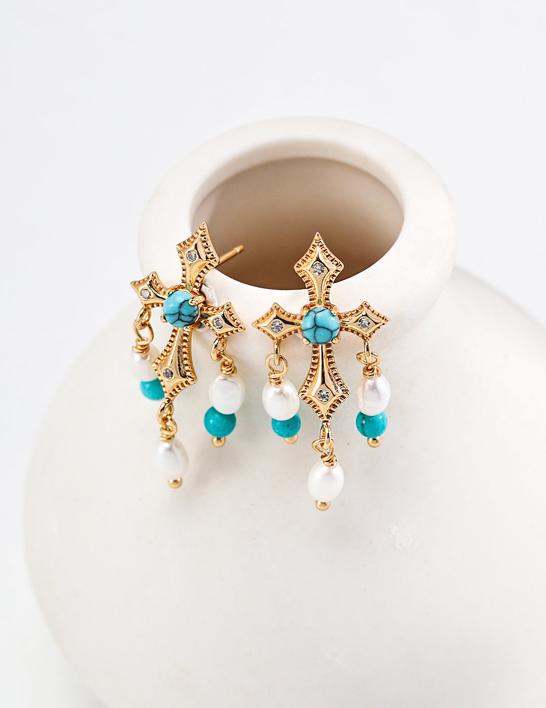 Vintage Natural Gemstone Earrings