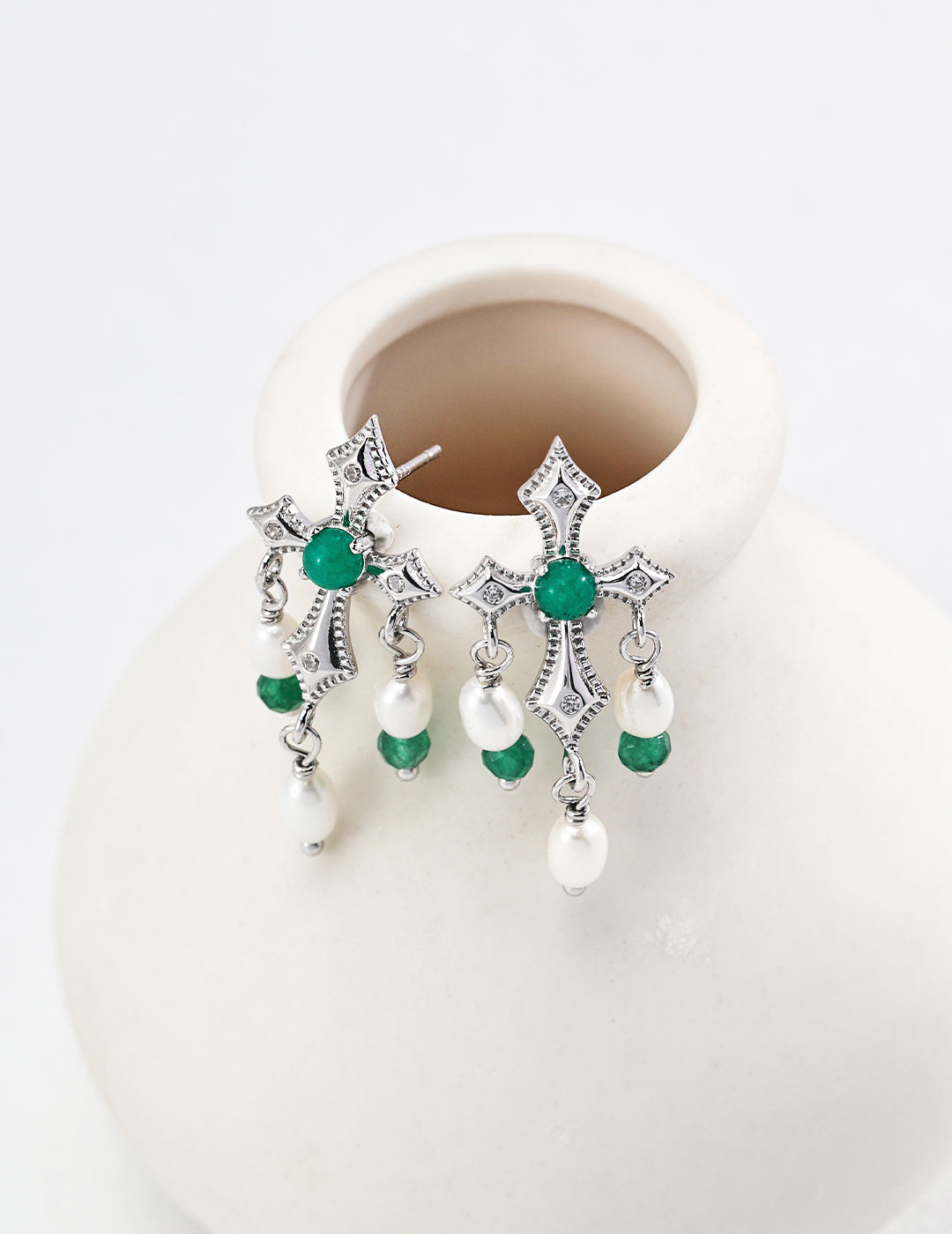 Vintage Natural Gemstone Earrings