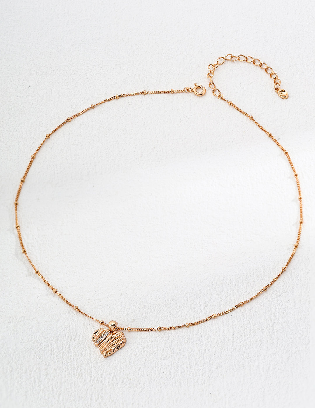 Simple Heart-Shaped Zircon Necklace