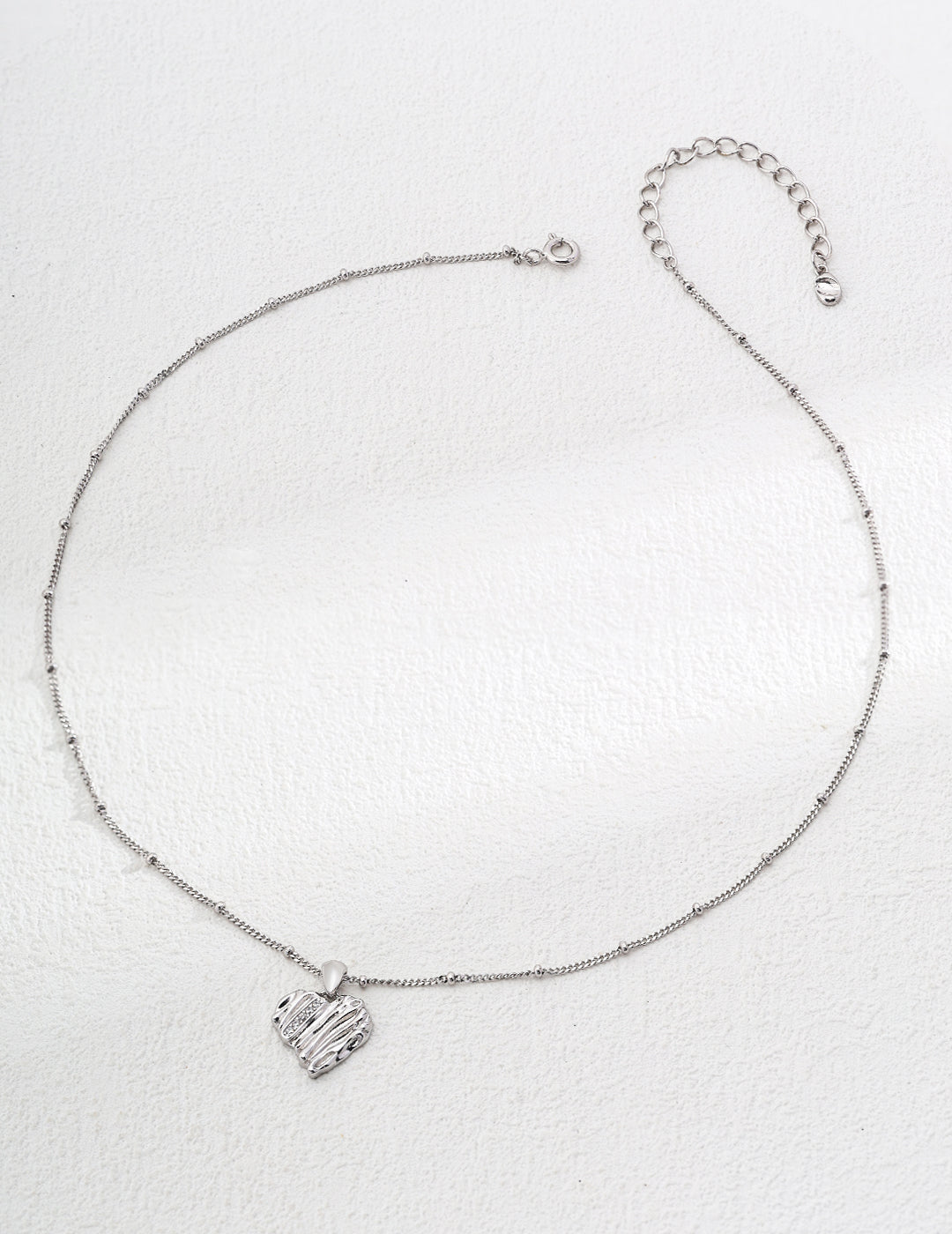 Simple Heart-Shaped Zircon Necklace
