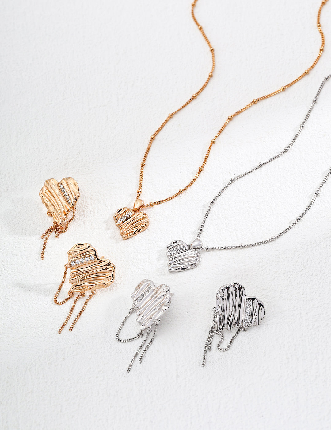 Simple Heart-Shaped Zircon Necklace