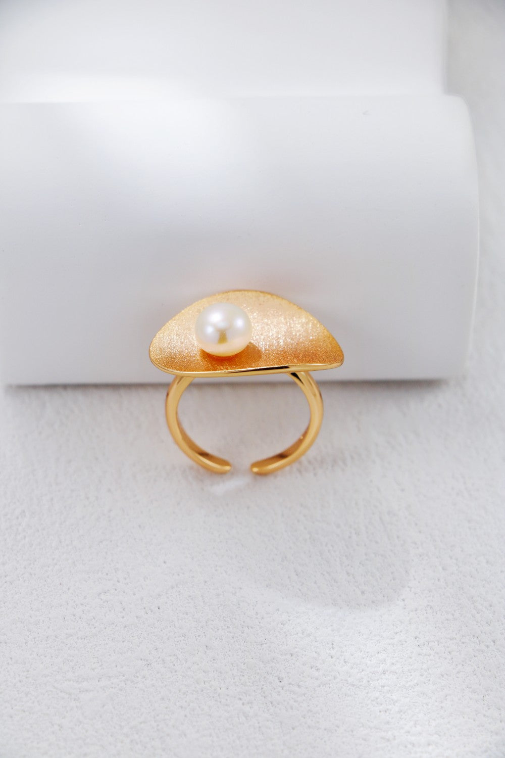 Brushed Pearl Ring