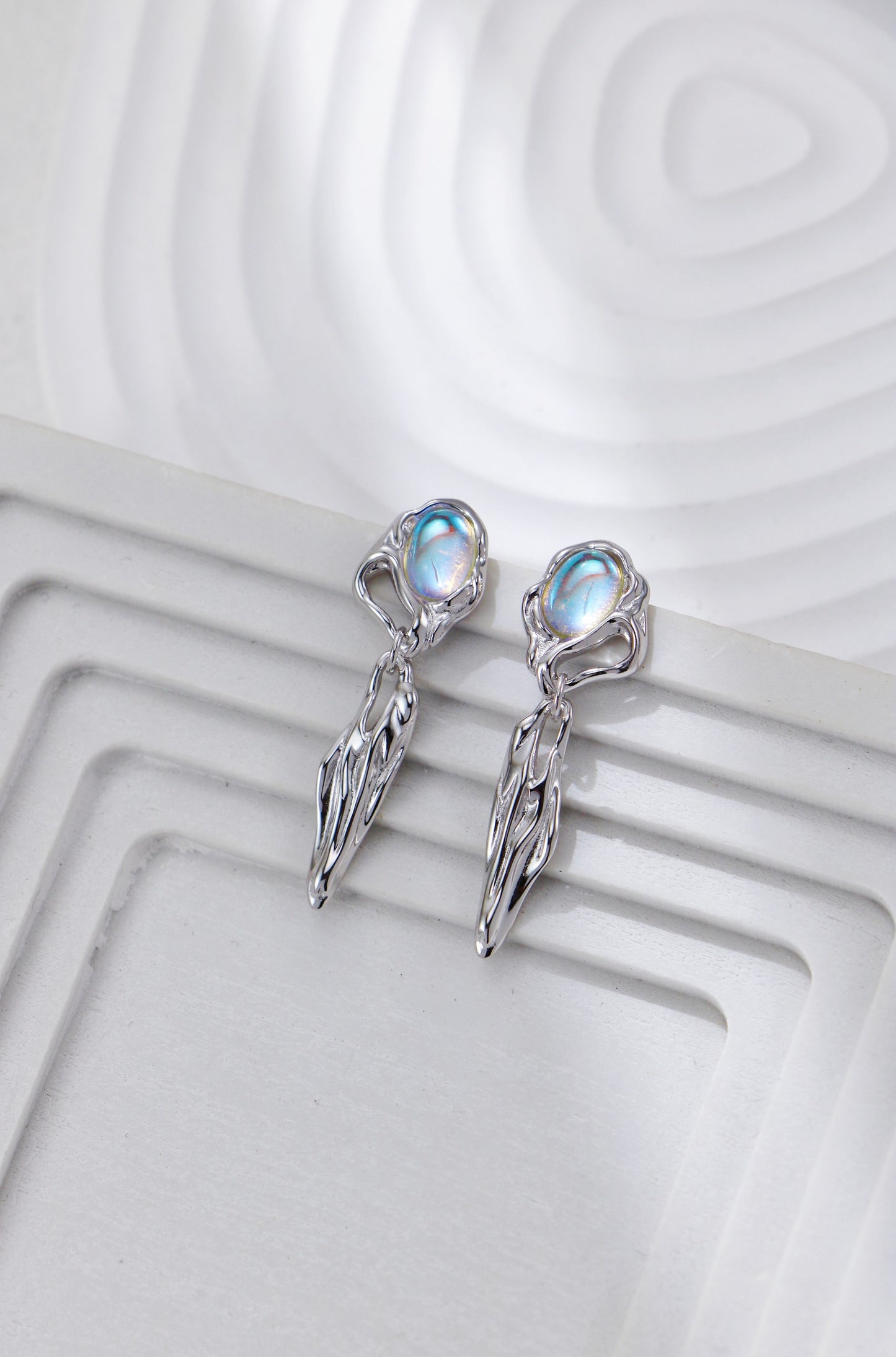 Retro Moonstone Earrings