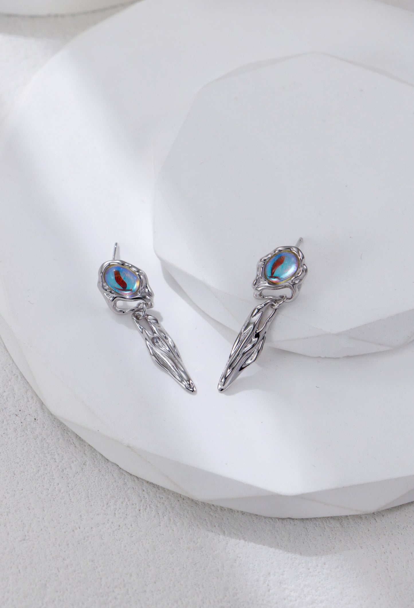 Retro Moonstone Earrings