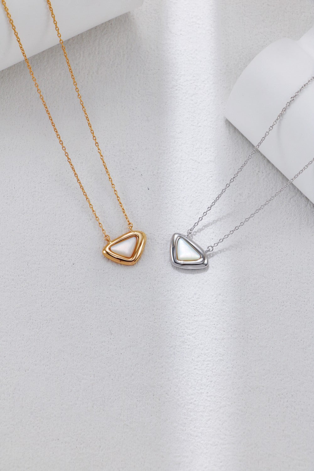 White Shell Triangle Necklace
