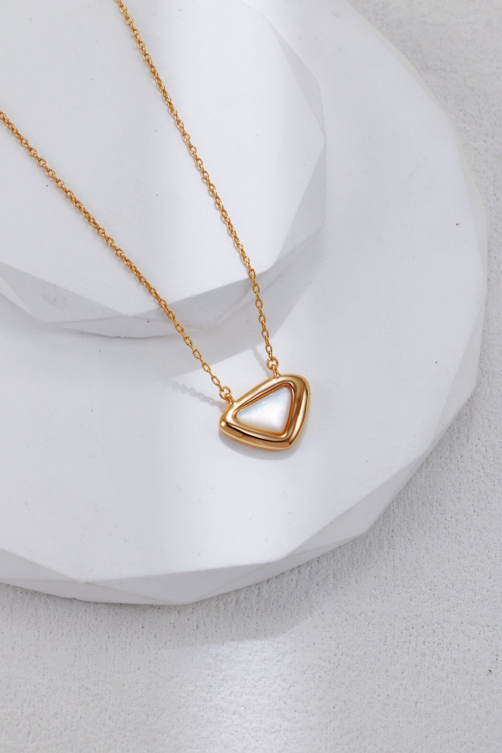 White Shell Triangle Necklace