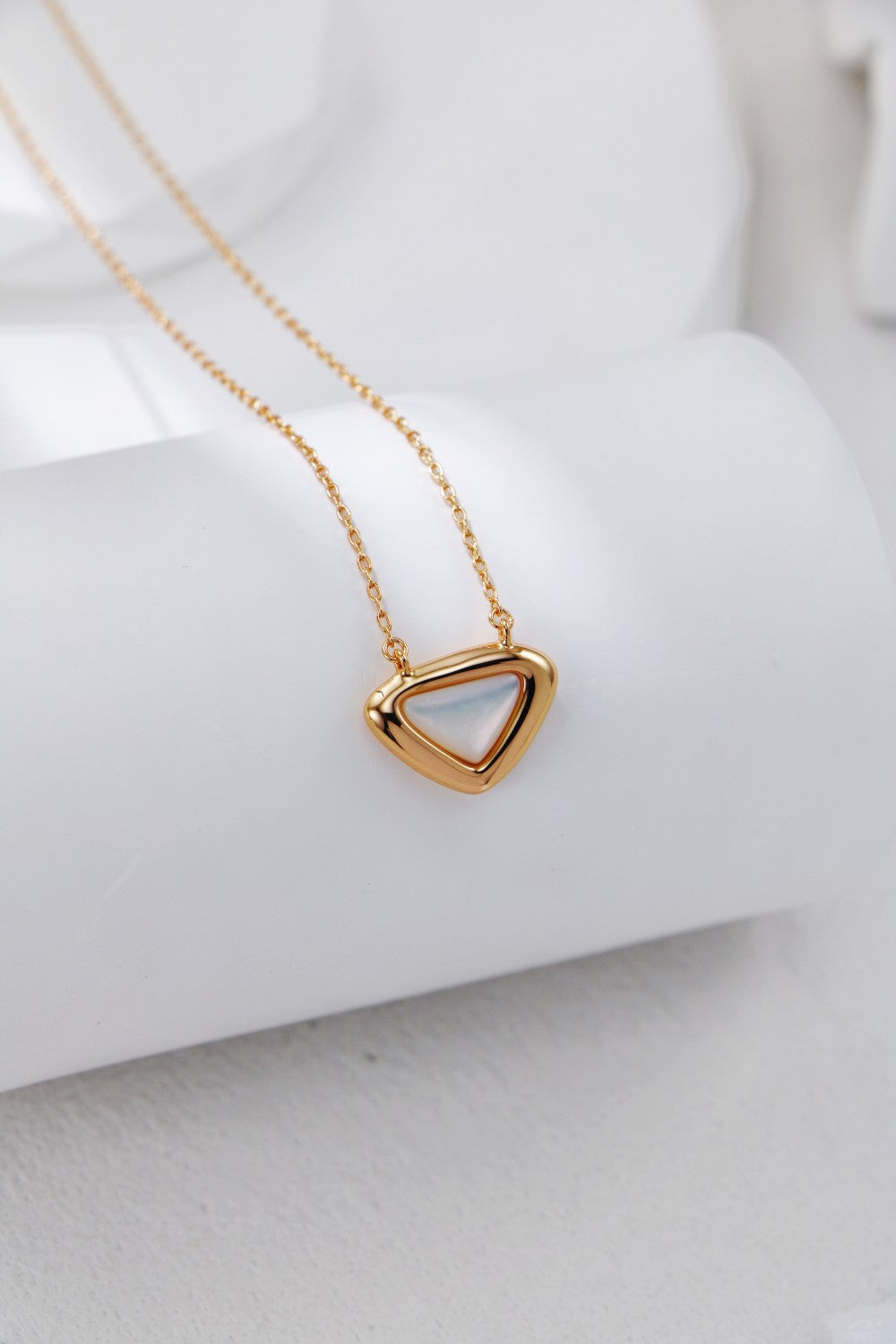 White Shell Triangle Necklace