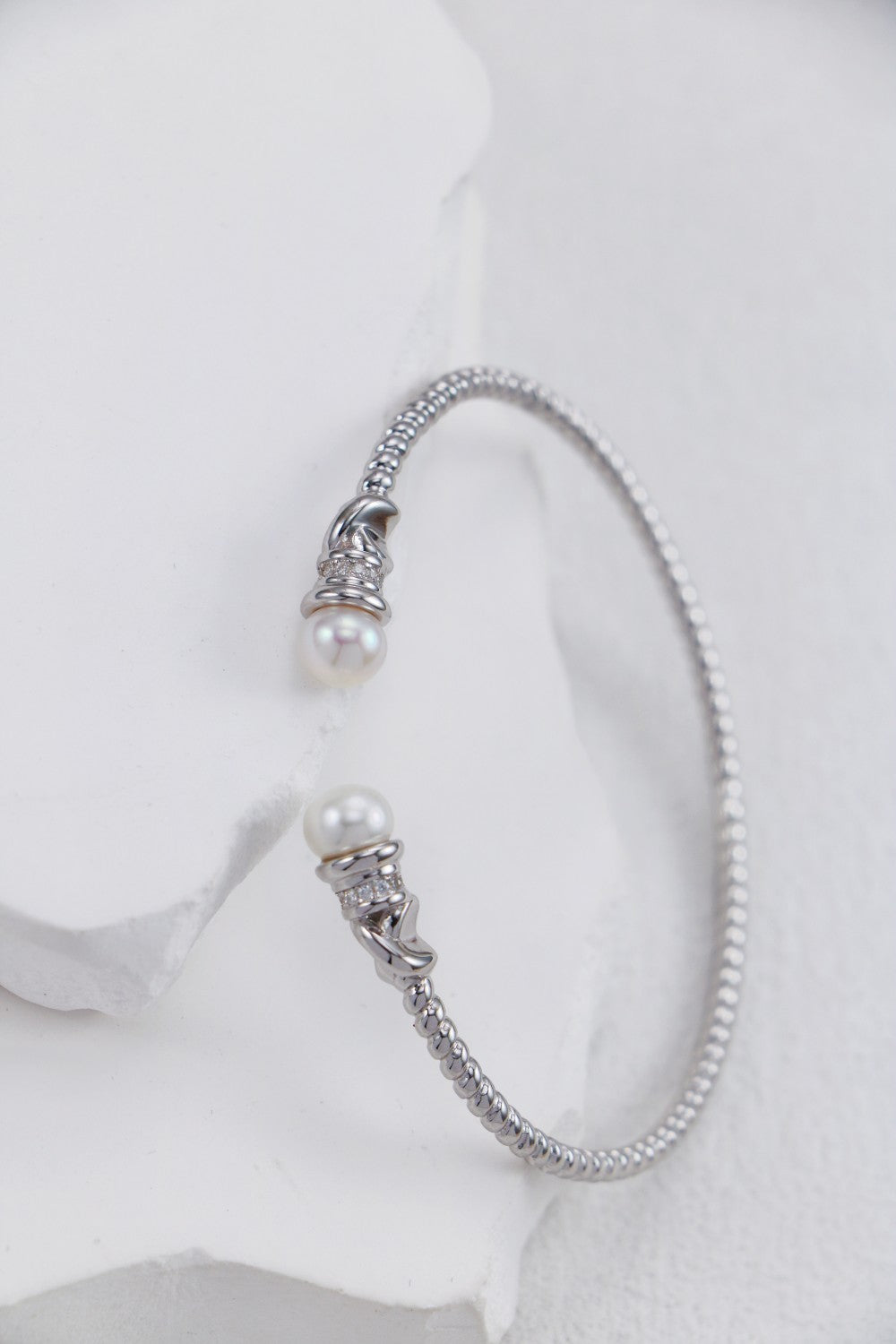 Open-Style Pearl Bangle