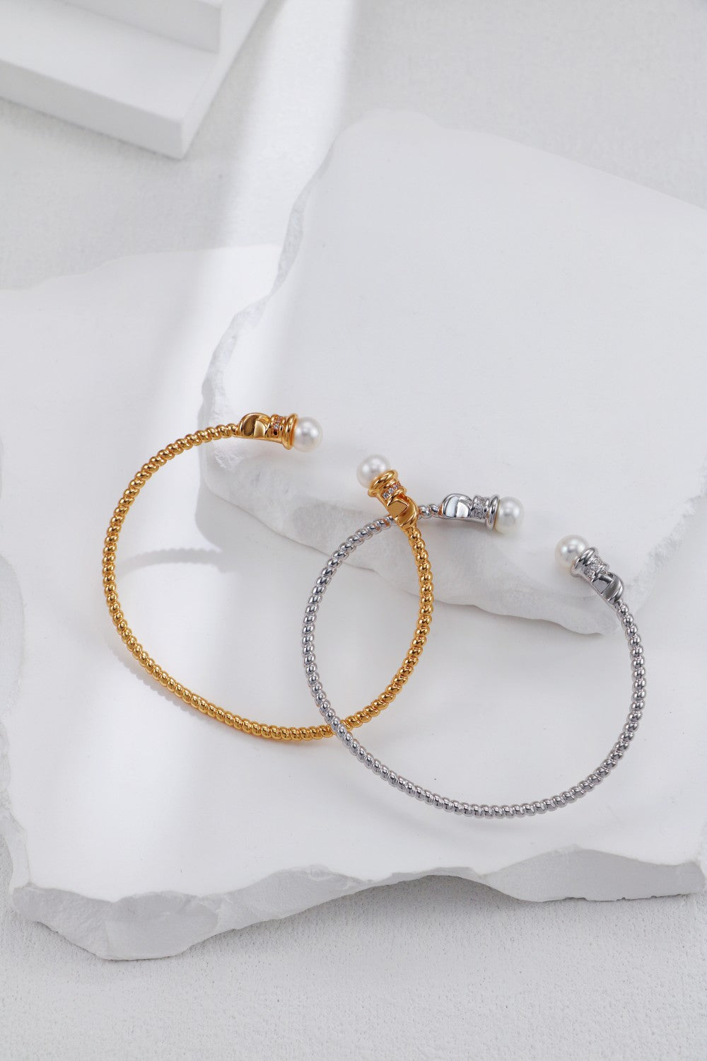 Open-Style Pearl Bangle